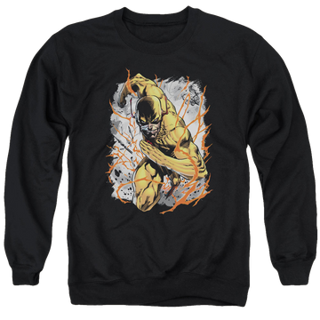 Black men's crewneck sweatshirt with The Flash Reversed graphic