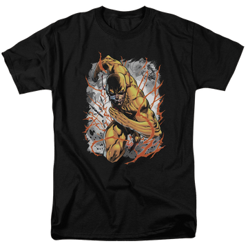 Black men's regular fit t-shirt with The Flash Reversed graphic