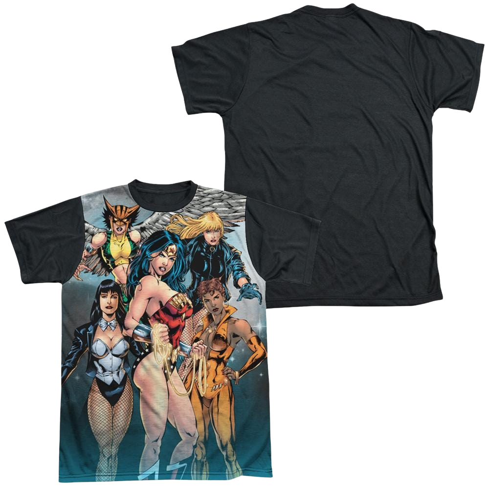 Justice League Gals Night Out Men's Black Back T-Shirt Men's Black Back T-Shirt Justice League