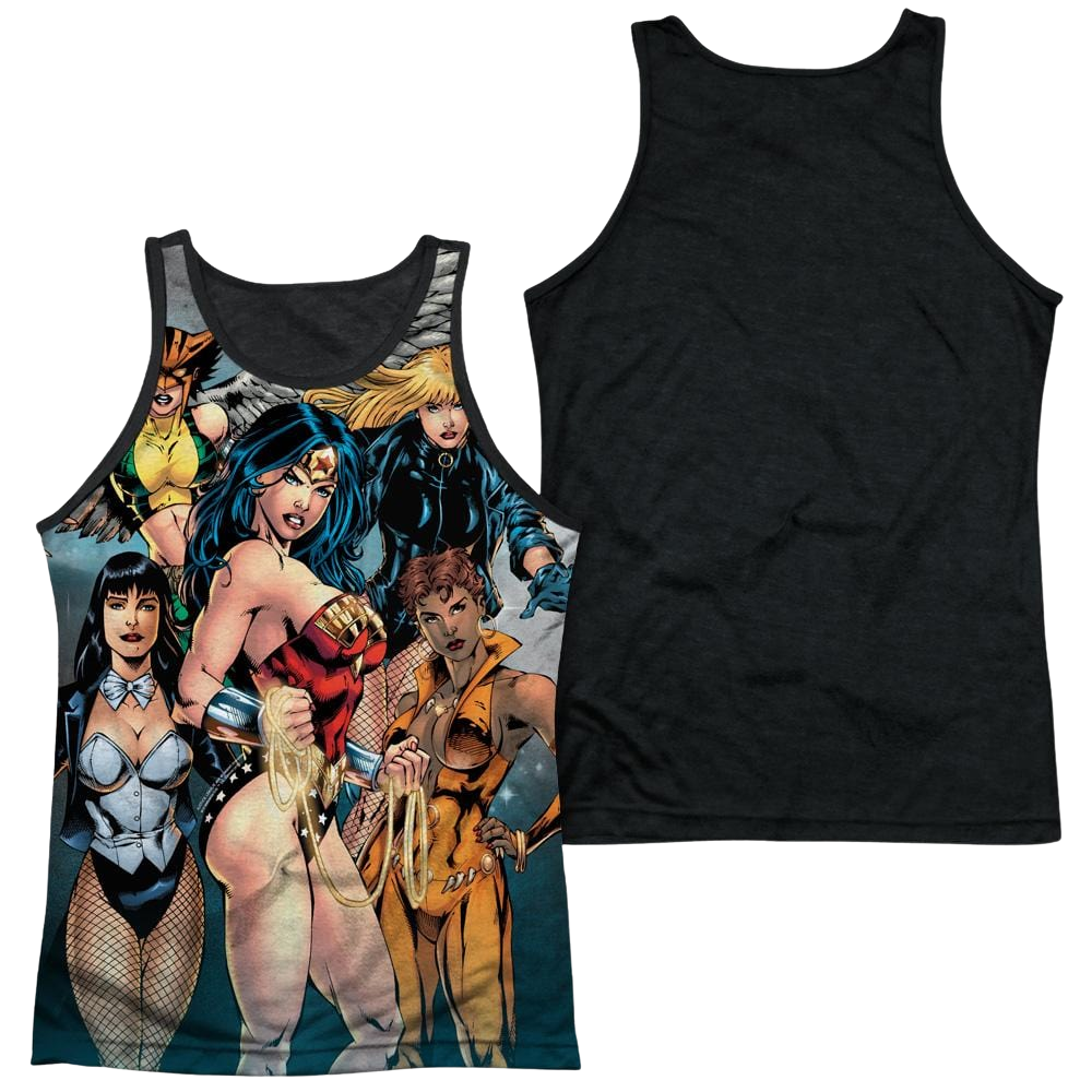 Justice League Gals Night Out Men's Black Back Tank Men's Black Back Tank Justice League