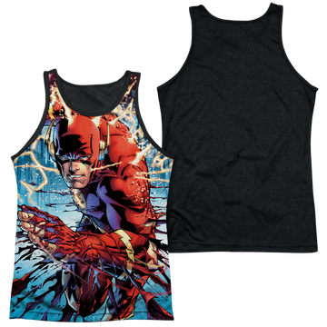 The Flash Ripping And Tearing men's black back tank