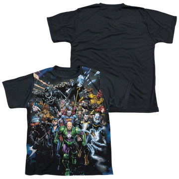Justice League Forever Evil youth black back t-shirt for ages 8 to 12