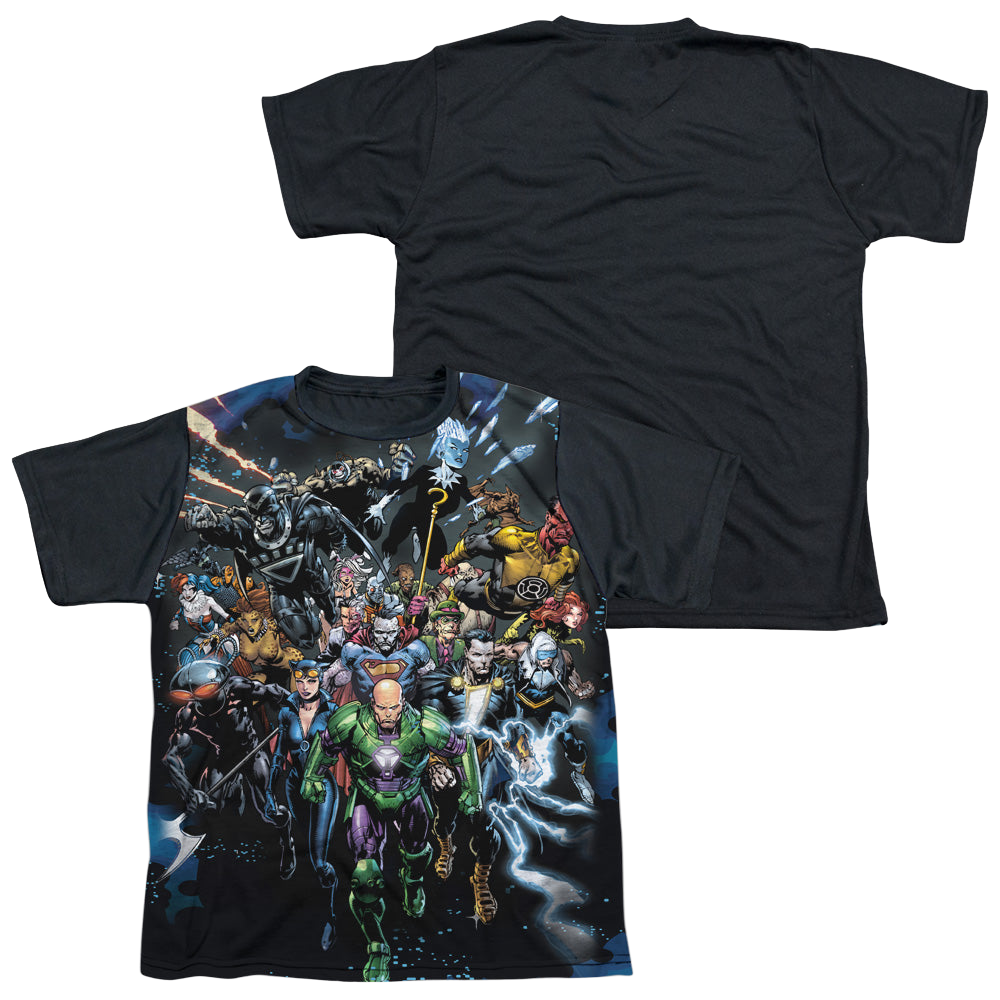 Justice League Forever Evil - Youth Black Back T-Shirt Youth Black Back T-Shirt (Ages 8-12) Justice League