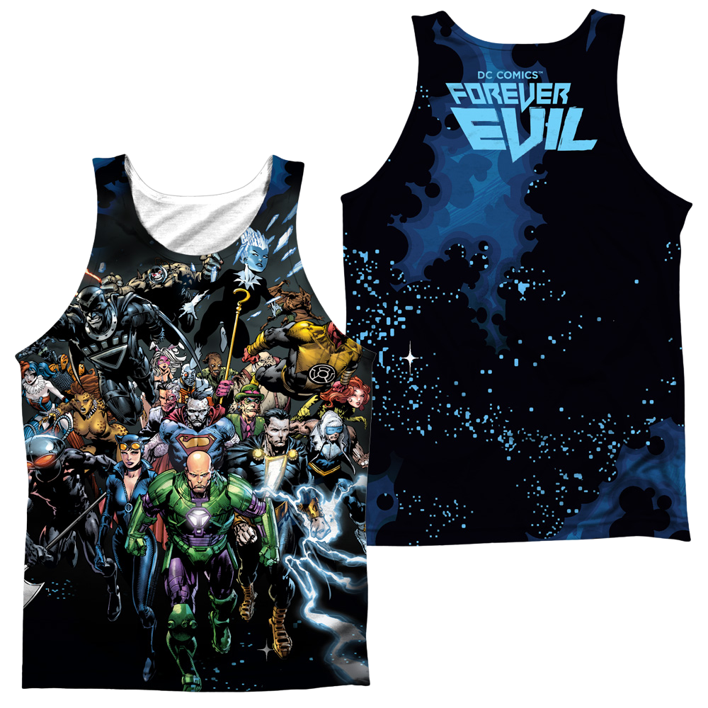 Justice League Forever Evil (Front/Back Print) - Men's All Over Print Tank Top Men's All Over Print Tank Justice League