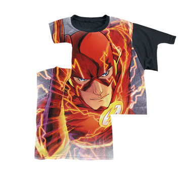 The Flash Barrys Back youth black back t-shirt for ages 8 to 12