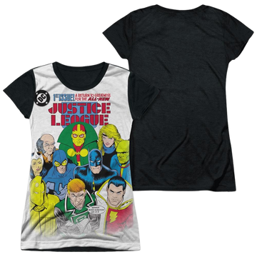 Justice League Return To Greatness juniors black back t-shirt