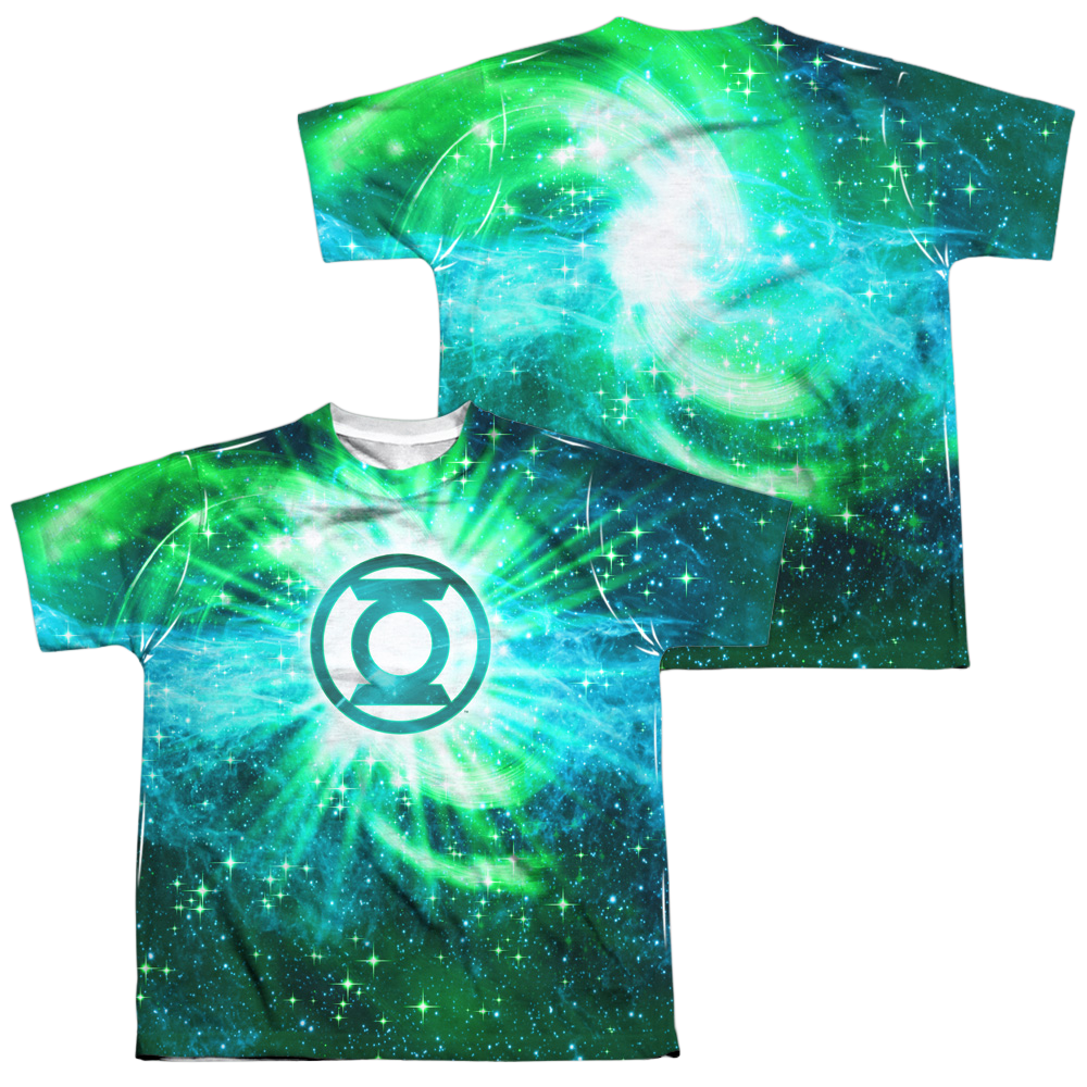 Green Lantern Power Swirl (Front/Back) - Youth All-Over Print T-Shirt Youth All-Over Print T-Shirt (Ages 8-12) Green Lantern
