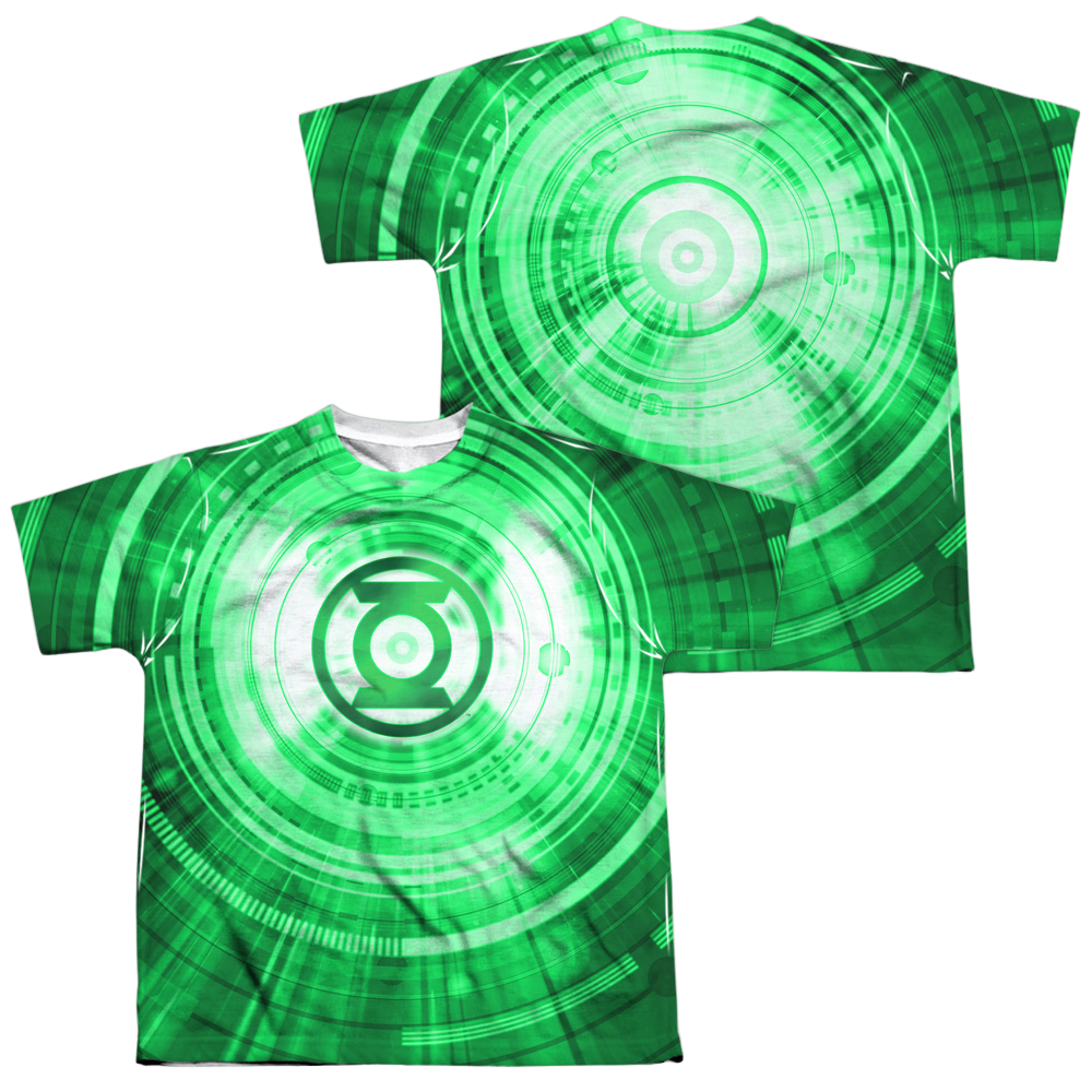 Green Lantern Radial (Front/Back Print) - Youth All-Over Print T-Shirt Youth All-Over Print T-Shirt (Ages 8-12) Green Lantern