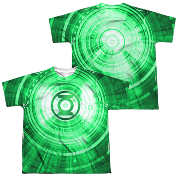 Green Lantern Radial youth all-over print t-shirt for ages 8 to 12