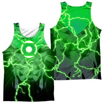 Green Lantern John Burst (Front/Back Print) - Men's All Over Print Tank Top Men's All Over Print Tank Green Lantern
