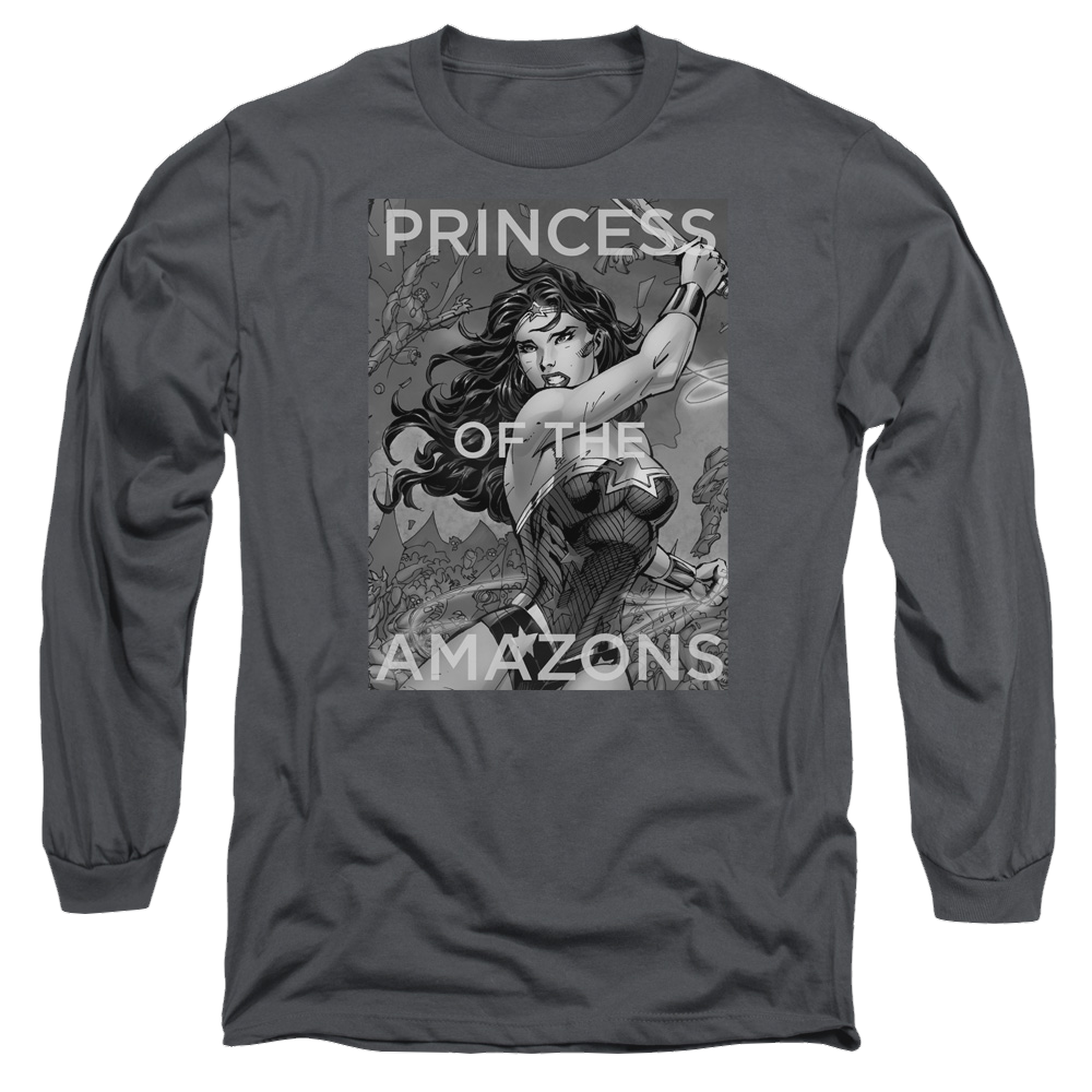 Justice League Princess Of The Amazons Men's Long Sleeve T-Shirt Men's Long Sleeve T-Shirt Wonder Woman