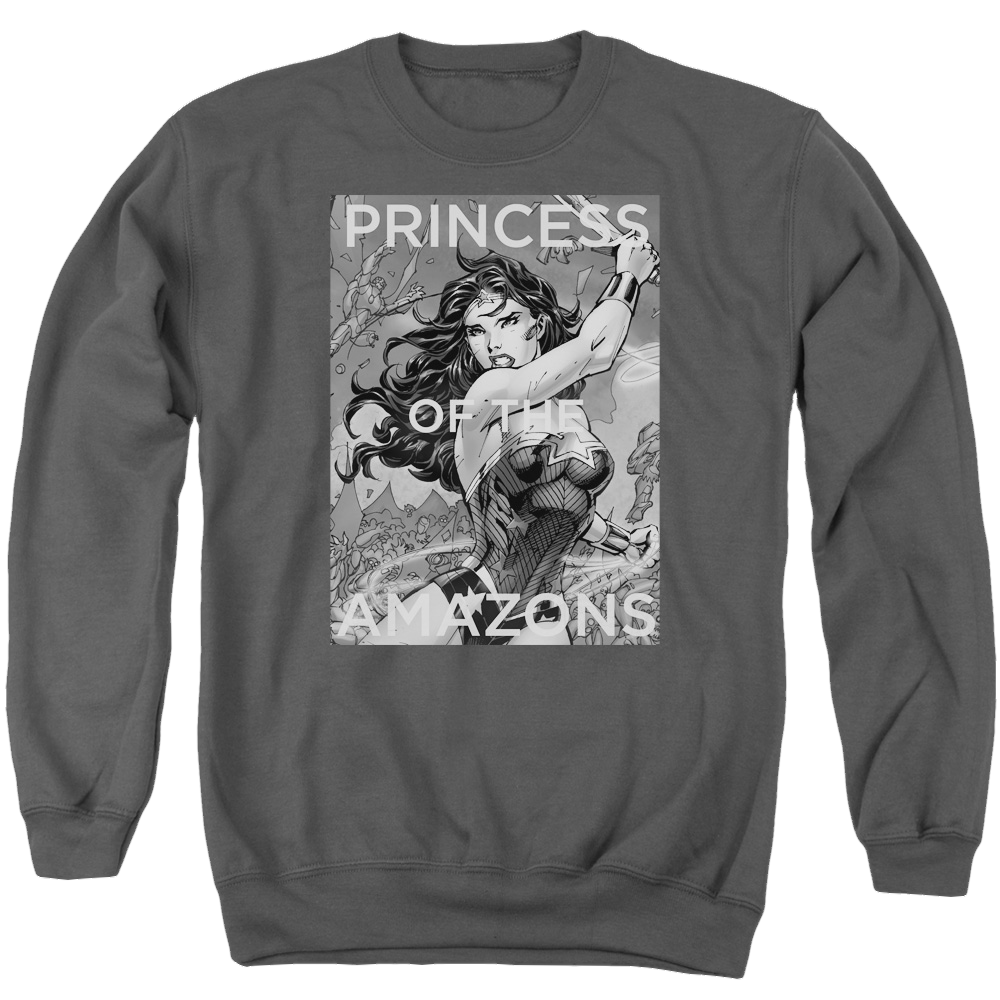 Justice League Princess Of The Amazons Men's Crewneck Sweatshirt Men's Crewneck Sweatshirt Wonder Woman