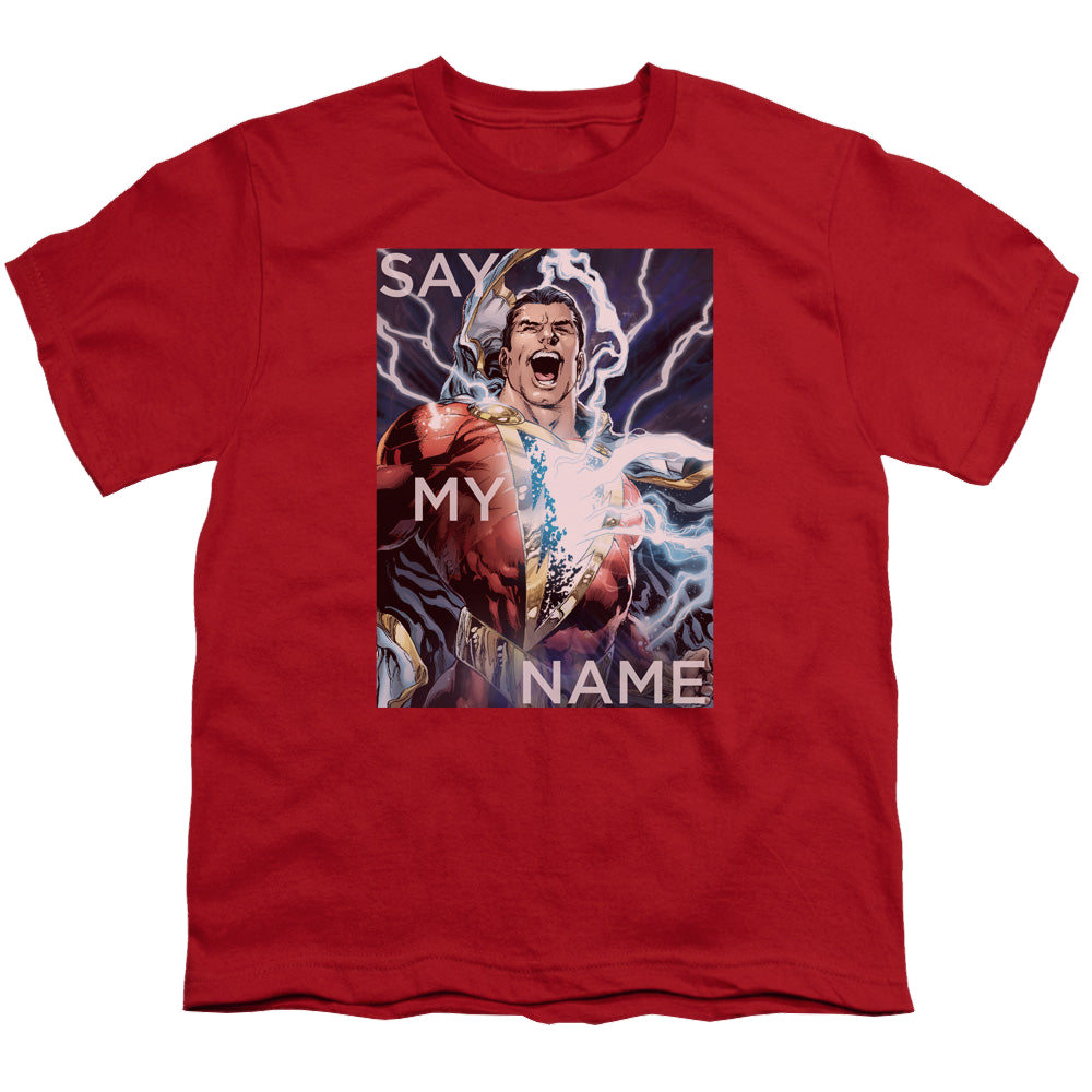 Shazam Say My Name - Youth T-Shirt Youth T-Shirt (Ages 8-12) Shazam