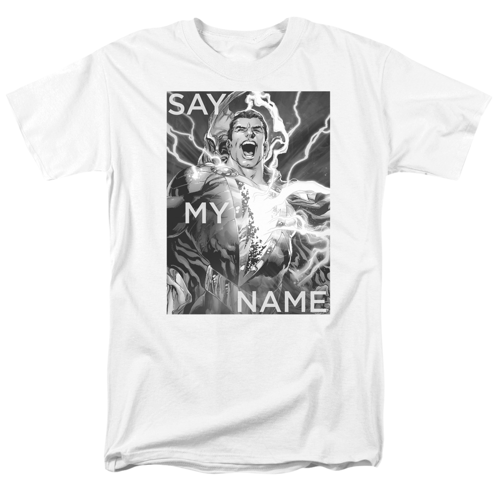 Justice League Say My Name Men's Regular Fit T-Shirt Men's Regular Fit T-Shirt Shazam