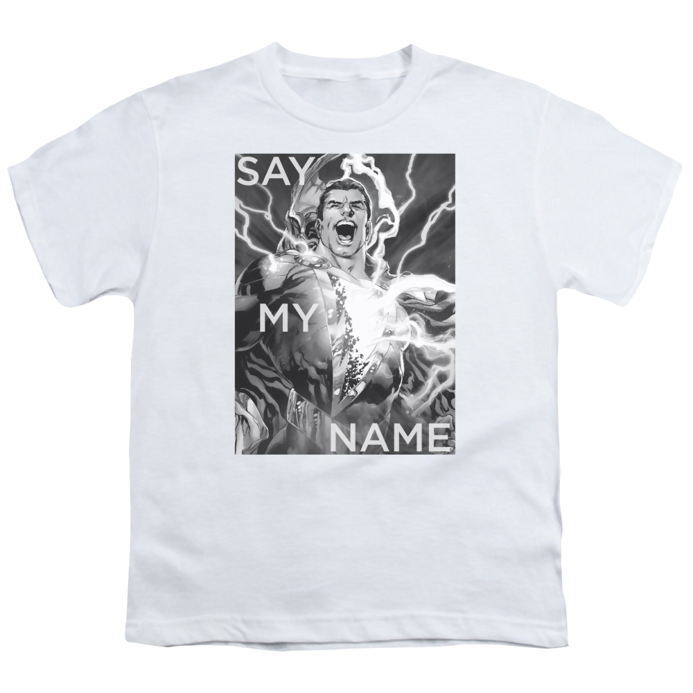 Shazam Say My Name - Youth T-Shirt Youth T-Shirt (Ages 8-12) Shazam