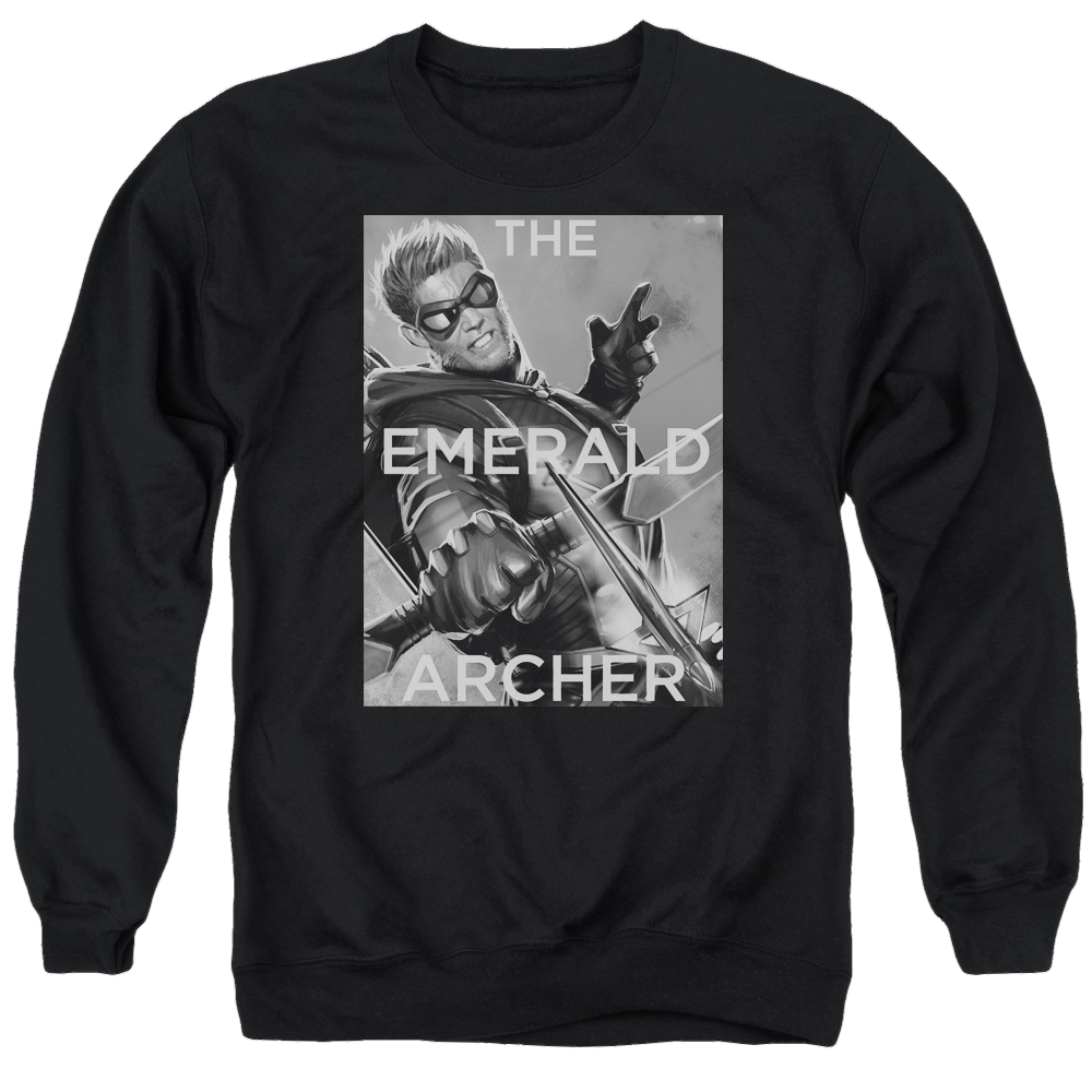 Green Arrow Trigger - Men's Crewneck Sweatshirt Men's Crewneck Sweatshirt Green Arrow