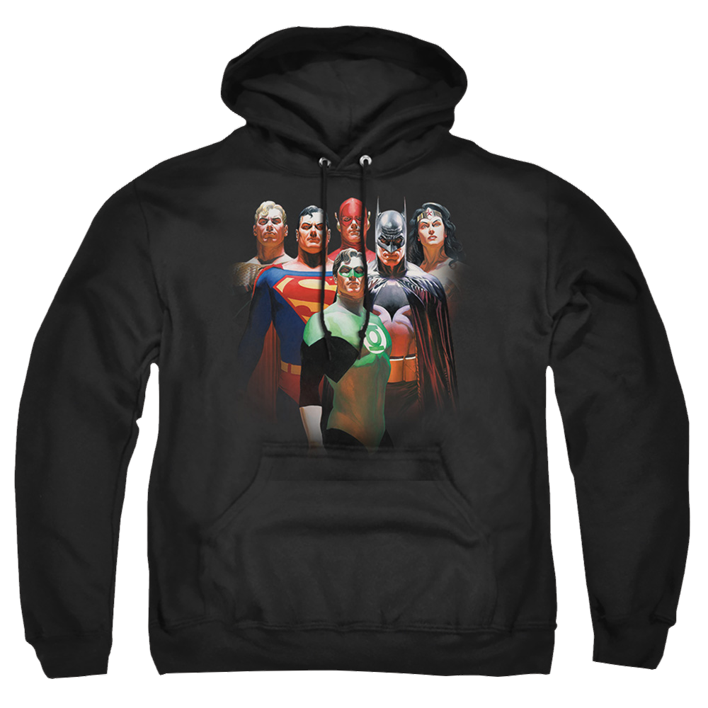 Justice League Roll Call Pullover Hoodie Pullover Hoodie Justice League