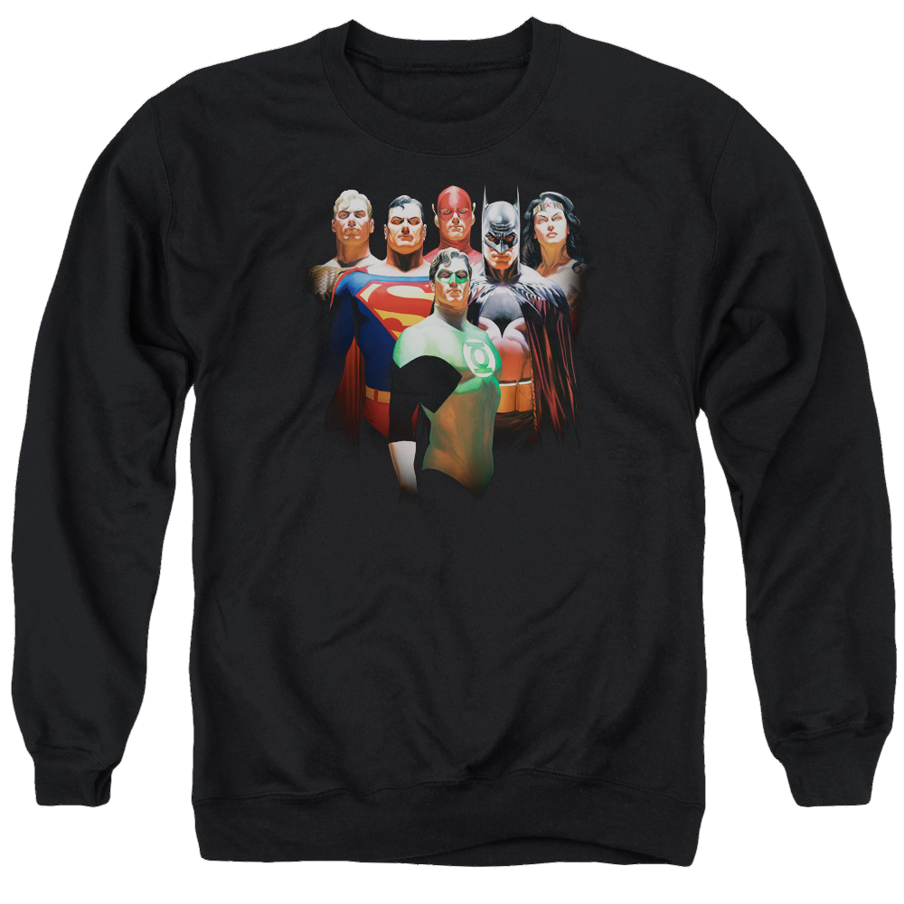 Justice League Roll Call Men's Crewneck Sweatshirt Men's Crewneck Sweatshirt Justice League