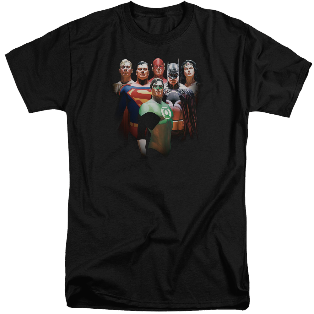 Justice League Roll Call Men's Tall Fit T-Shirt Men's Tall Fit T-Shirt Justice League