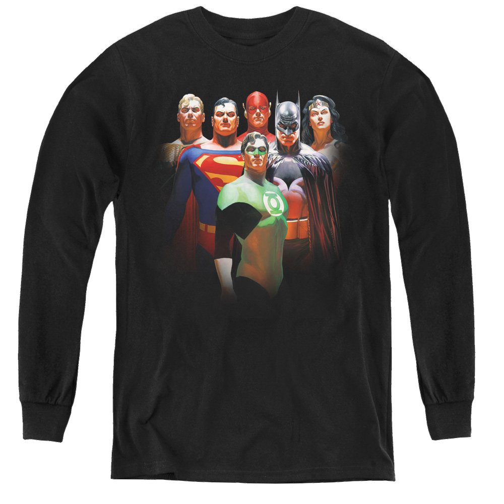 Justice League Roll Call - Youth Long Sleeve T-Shirt Youth Long Sleeve T-Shirt Justice League
