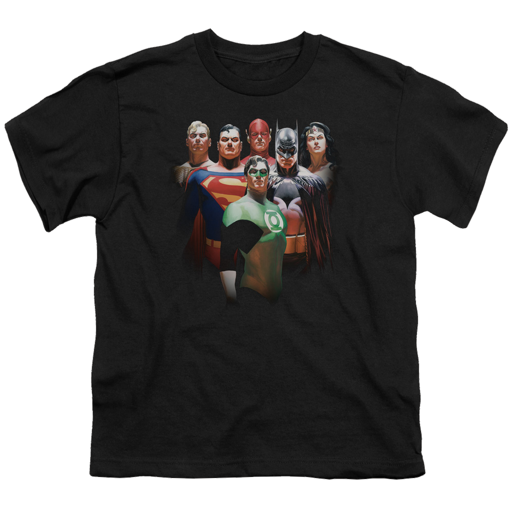 Justice League Roll Call - Youth T-Shirt Youth T-Shirt (Ages 8-12) Justice League