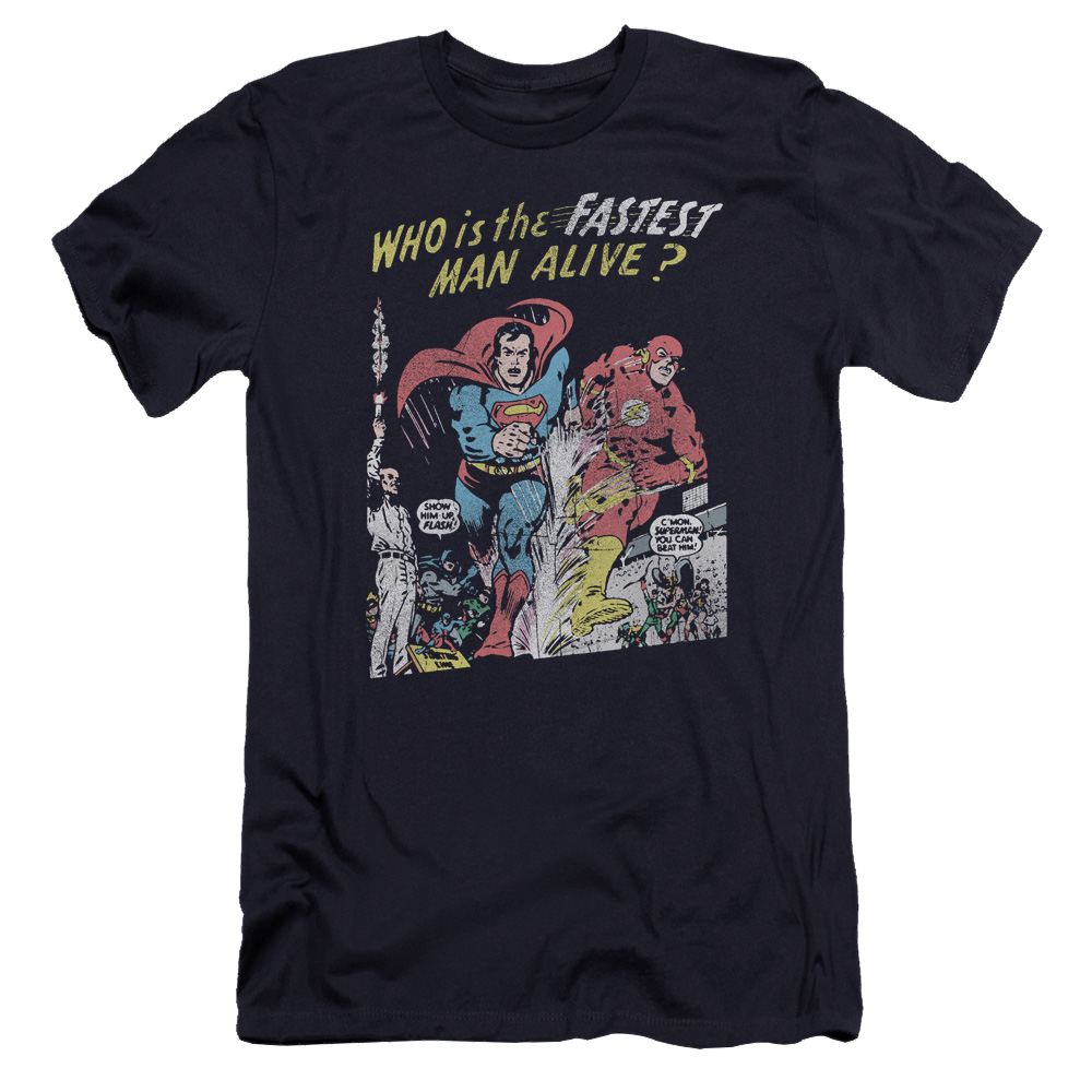 Justice League Fastest Man Men's Premium Slim Fit T-Shirt Men's Premium Slim Fit T-Shirt Justice League
