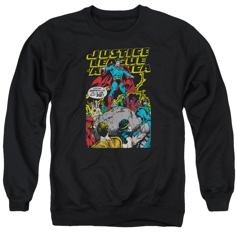 Justice League Ultimate Scarifice Men's Crewneck Sweatshirt Men's Crewneck Sweatshirt Justice League