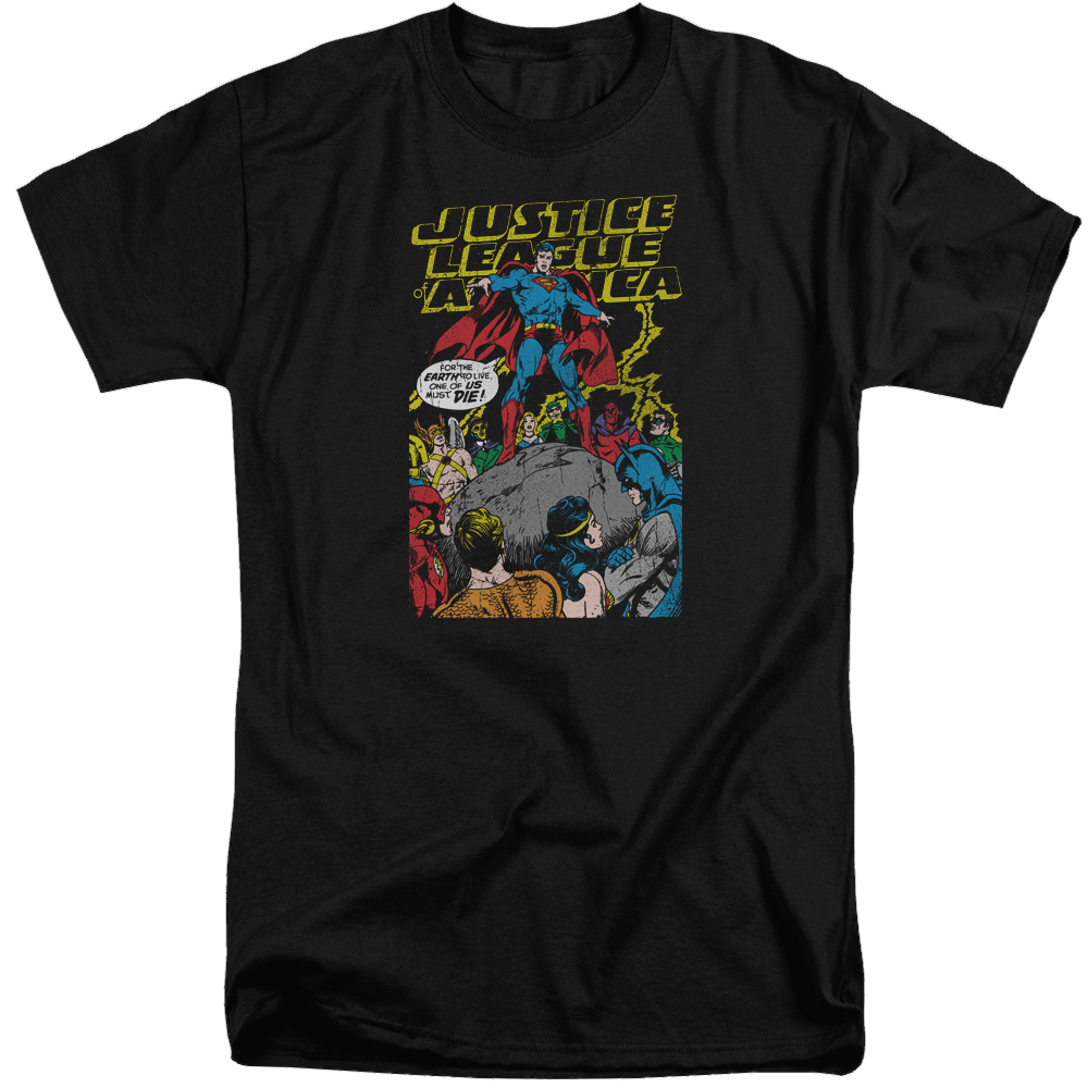 Justice League Ultimate Scarifice Men's Tall Fit T-Shirt Men's Tall Fit T-Shirt Justice League