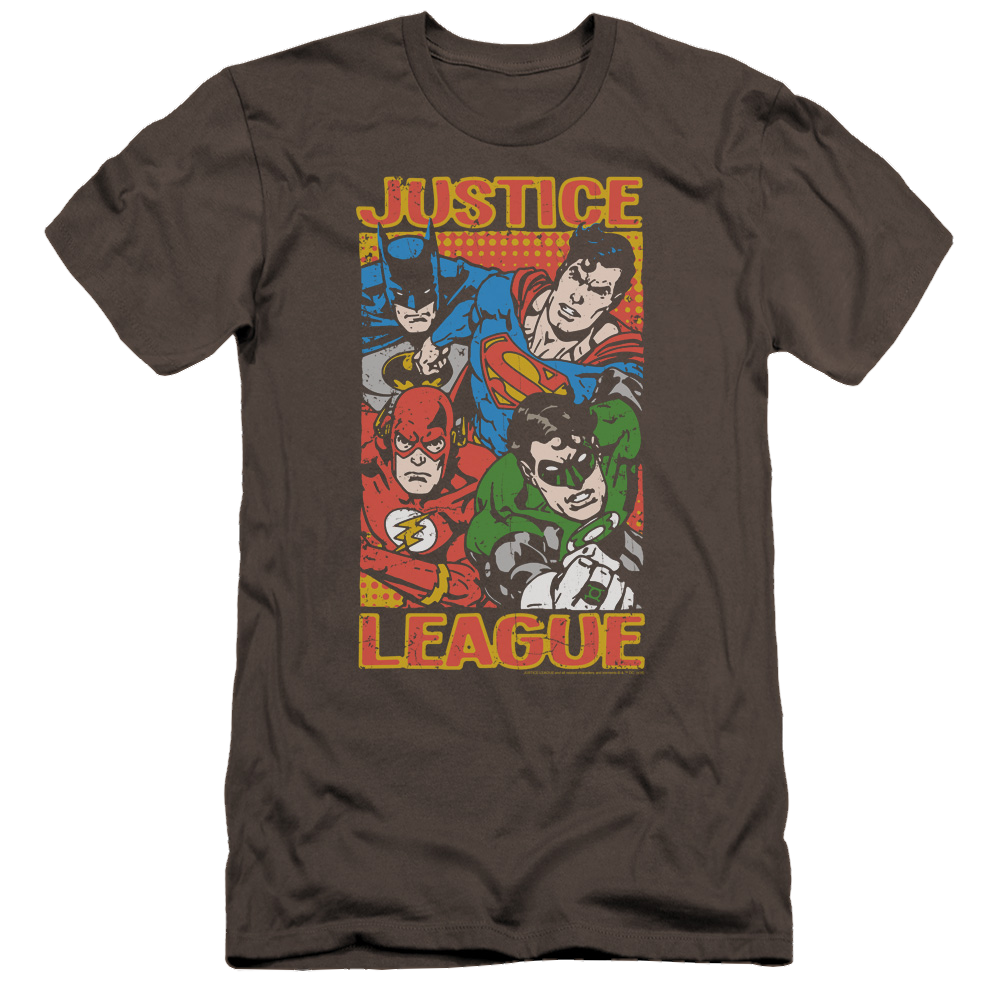 Justice League Hero Mashup Men's Premium Slim Fit T-Shirt Men's Premium Slim Fit T-Shirt Justice League