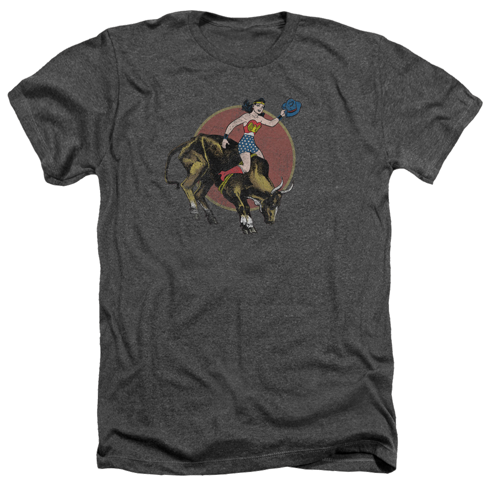 Justice League Bull Rider Men's Heather T-Shirt Men's Heather T-Shirt Wonder Woman