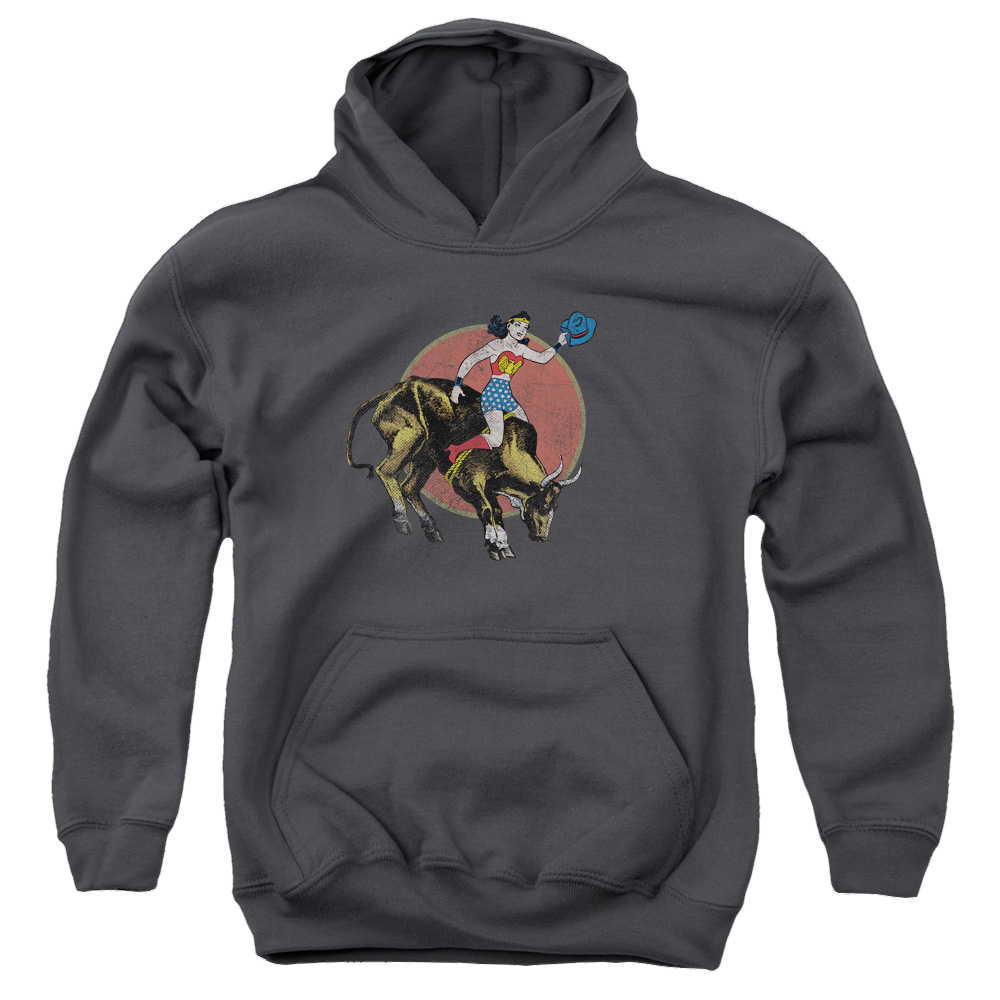 Wonder Woman Bull Rider - Youth Hoodie Youth Hoodie (Ages 8-12) Wonder Woman