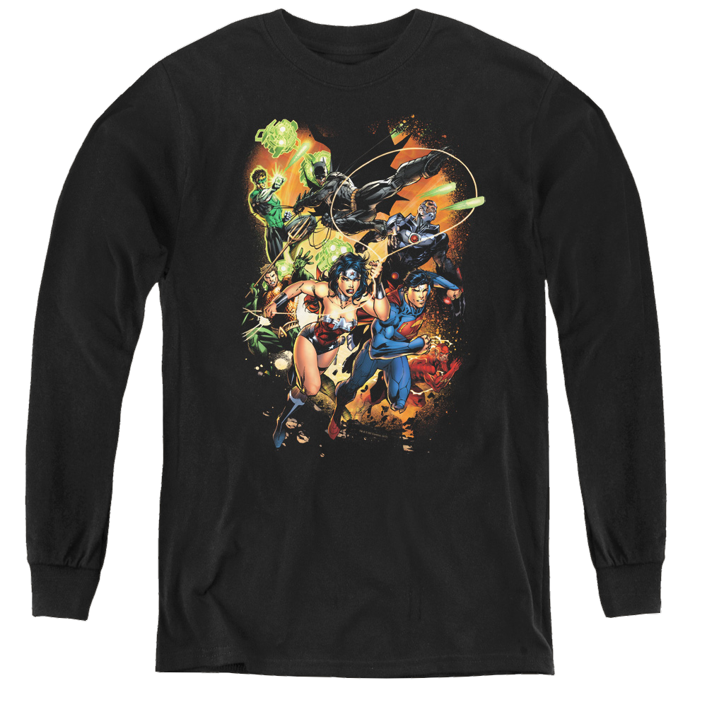 Justice League Battle Ready - Youth Long Sleeve T-Shirt Youth Long Sleeve T-Shirt Justice League