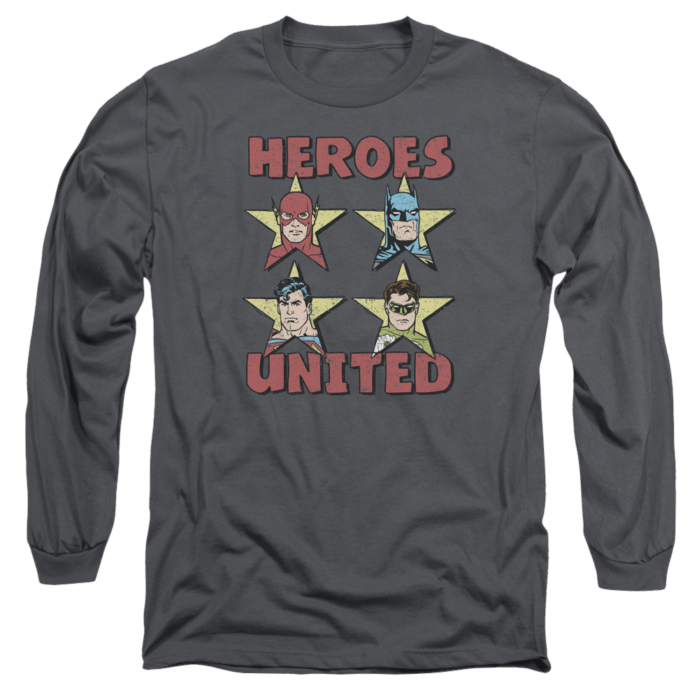 Justice League United Stars Men's Long Sleeve T-Shirt Men's Long Sleeve T-Shirt Justice League