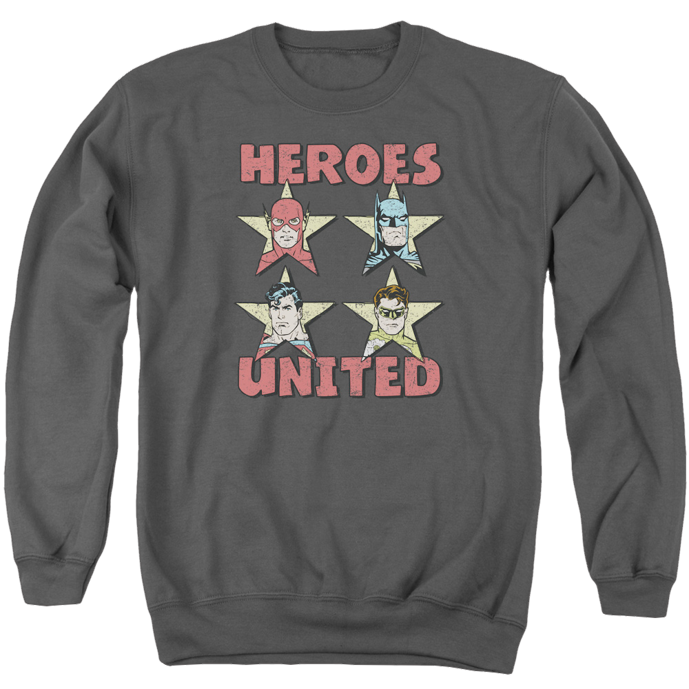 Justice League United Stars Men's Crewneck Sweatshirt Men's Crewneck Sweatshirt Justice League
