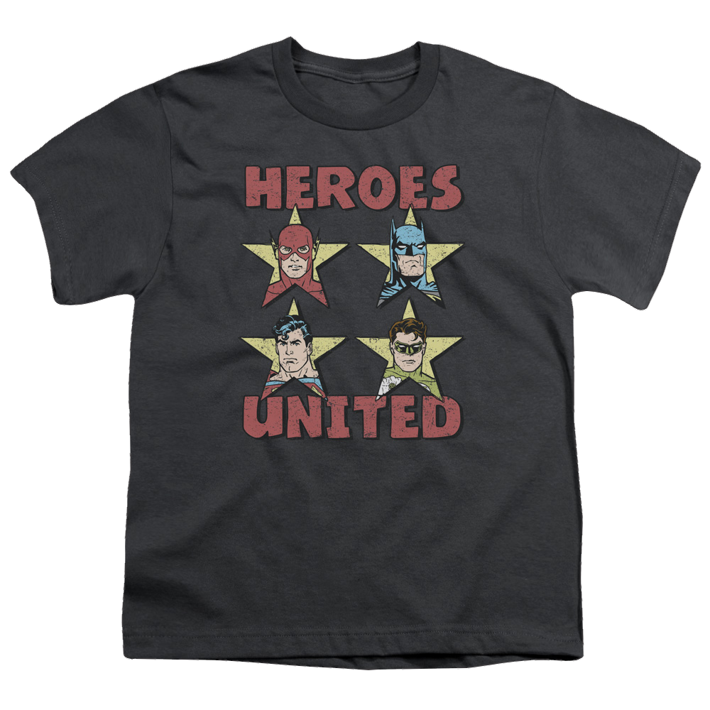 Justice League United Stars - Youth T-Shirt Youth T-Shirt (Ages 8-12) Justice League