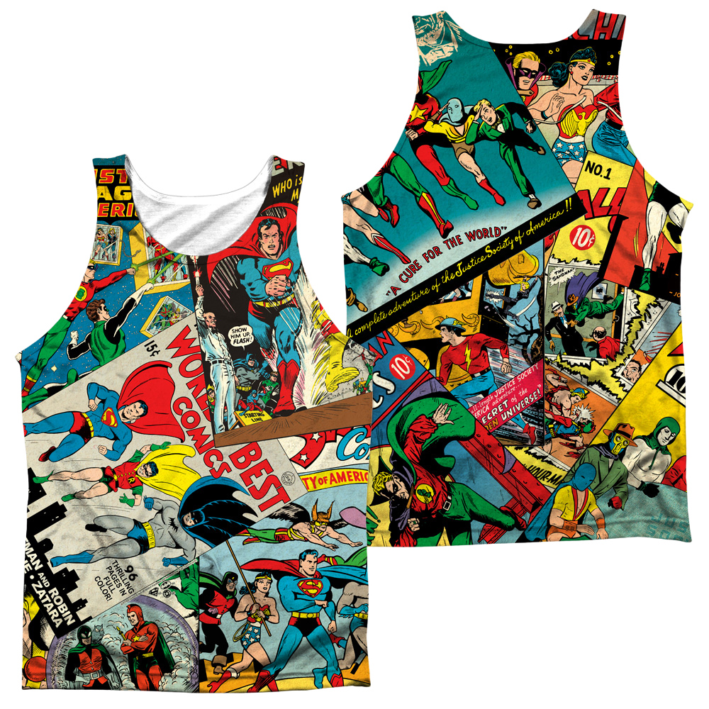 Justice League Classic Collage Men's All Over Print Tank Men's All Over Print Tank Justice League