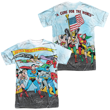 Justice League World Cure men's all-over print t-shirt