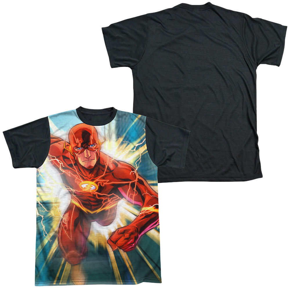 Flash, The Faster Than Lightning - Men's Black Back T-Shirt Men's Black Back T-Shirt The Flash