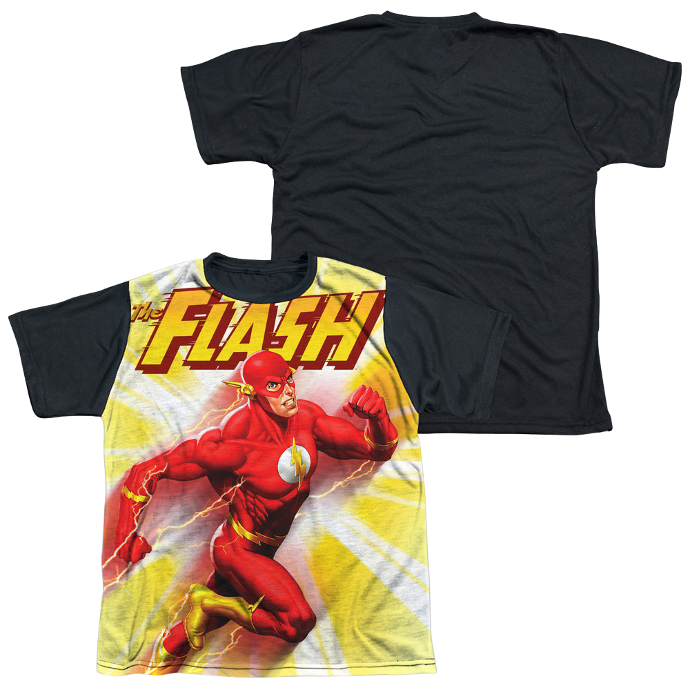 Flash, The Motion Blur - Youth Black Back T-Shirt Youth Black Back T-Shirt (Ages 8-12) The Flash