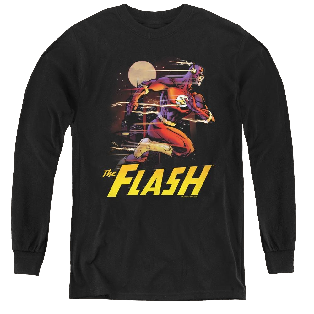 Flash, The City Run - Youth Long Sleeve T-Shirt Youth Long Sleeve T-Shirt The Flash
