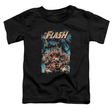 Black toddler t-shirt with The Flash Electric Chair graphic