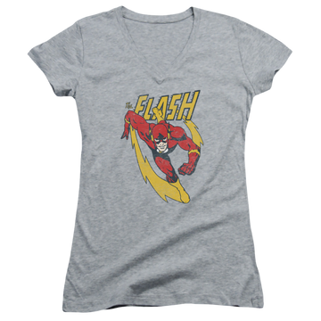 Flash, The Lightning Trail - Juniors V-Neck T-Shirt Juniors V-Neck T-Shirt The Flash