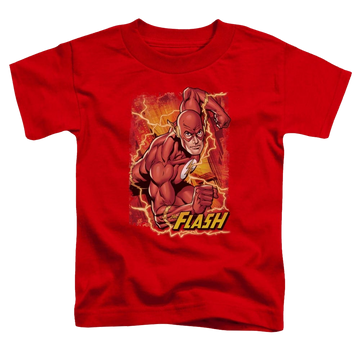 Red toddler t-shirt with Flash Lightning graphic