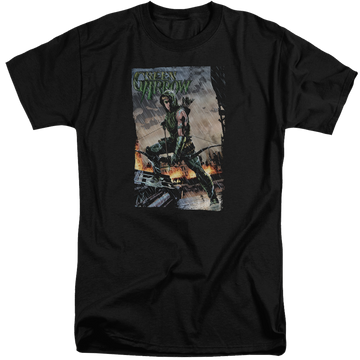 Green Arrow Fire And Rain - Men's Tall Fit T-Shirt Men's Tall Fit T-Shirt Green Arrow