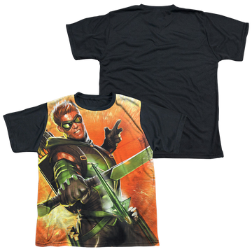 Green Arrow Worth A Shot - Youth Black Back T-Shirt Youth Black Back T-Shirt (Ages 8-12) Green Arrow