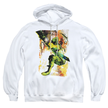 Green Arrow Painted Archer - Pullover Hoodie Pullover Hoodie Green Arrow