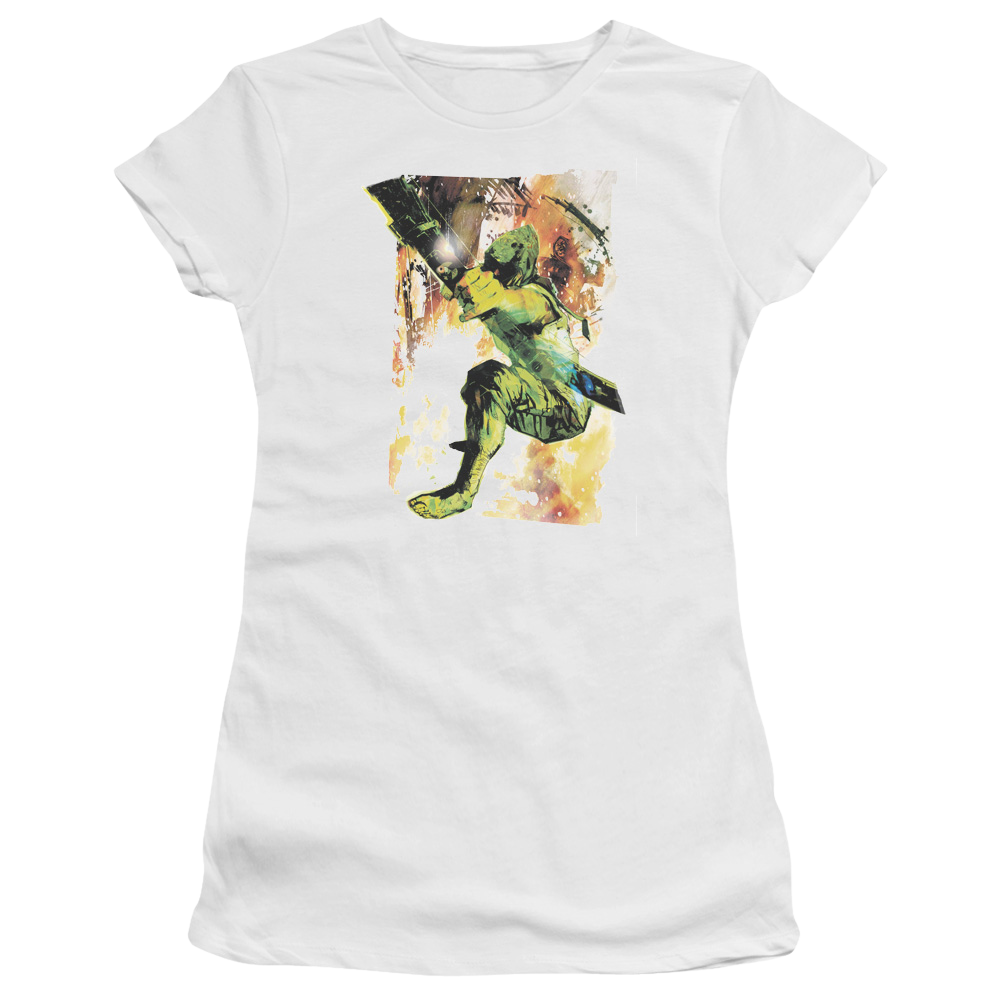 Green Arrow Painted Archer - Juniors T-Shirt Juniors T-Shirt Green Arrow