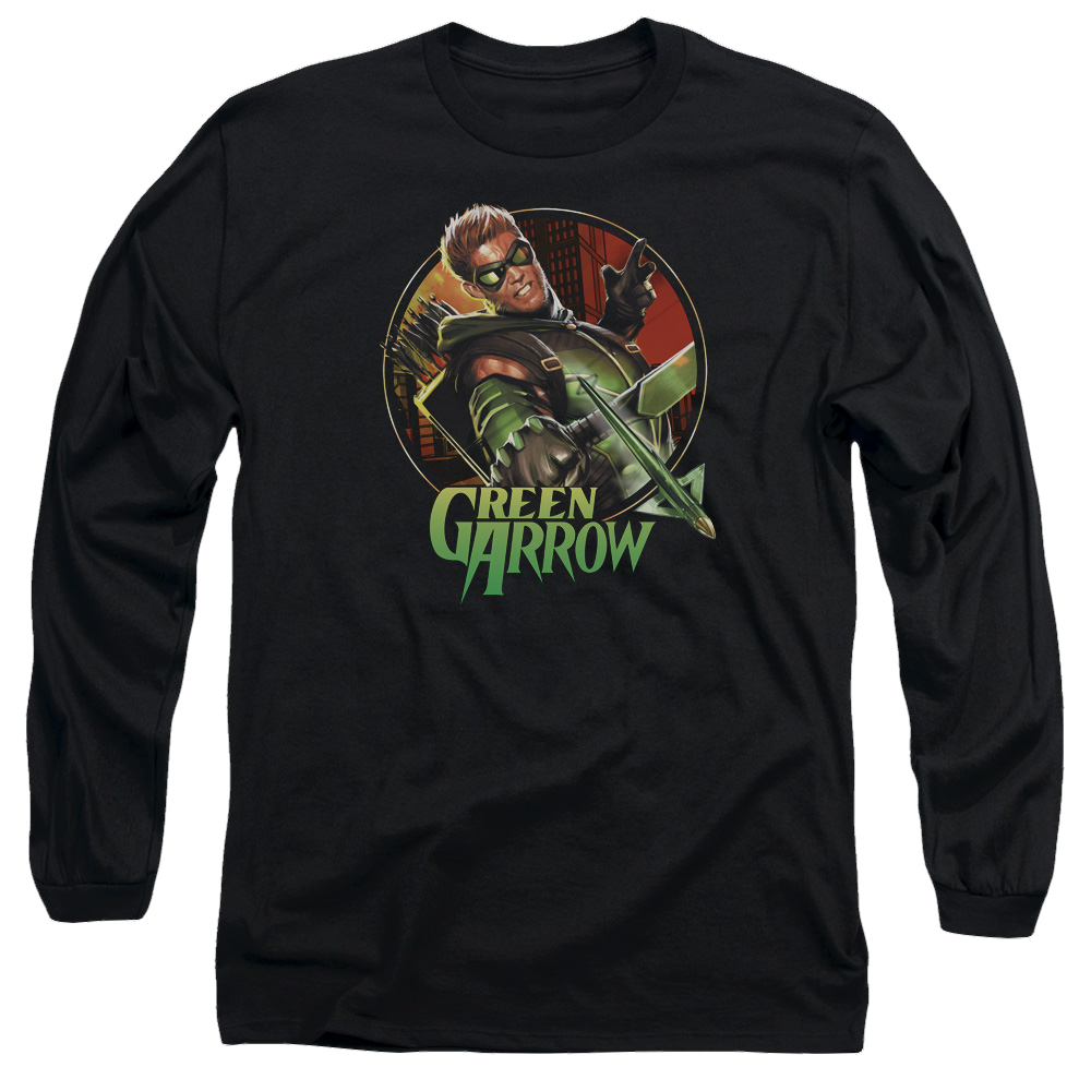Green Arrow Sunset Archer - Men's Long Sleeve T-Shirt Men's Long Sleeve T-Shirt Green Arrow