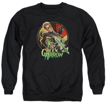 Green Arrow Sunset Archer - Men's Crewneck Sweatshirt Men's Crewneck Sweatshirt Green Arrow