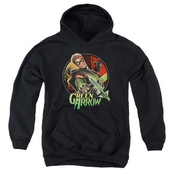 Green Arrow Sunset Archer - Youth Hoodie Youth Hoodie (Ages 8-12) Green Arrow